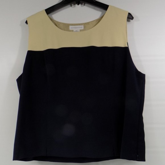 Worthington Navy Blue/Linen Zip-Front Suit Jacket and Tank Blouse Sz 18 READ NWT - Picture 12 of 16